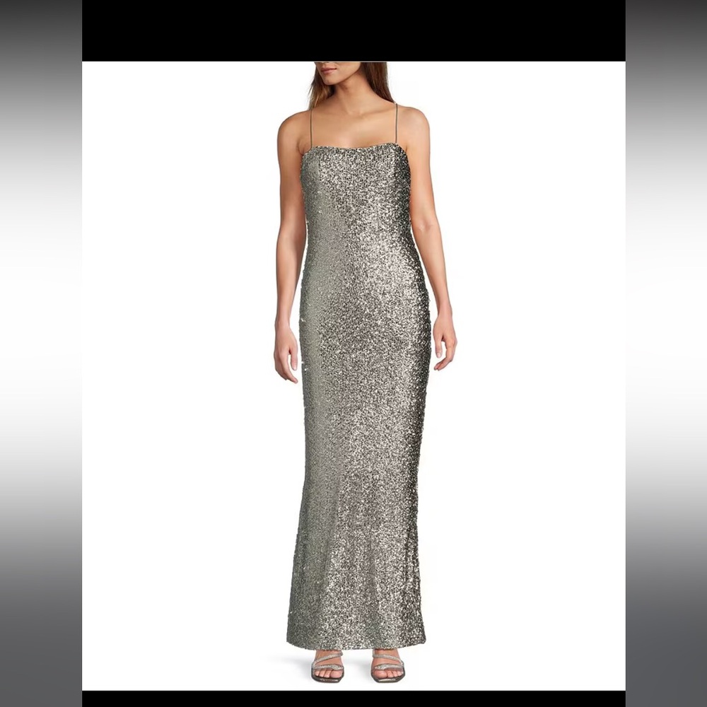 ANTONIO MELANI Silver Maxi Dress